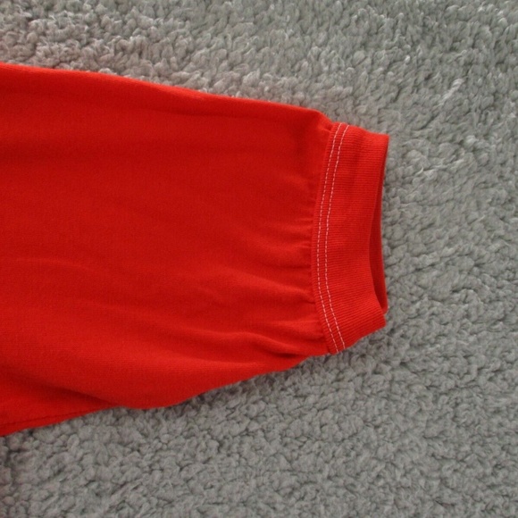 Adidas Shirt Adult Medium Vintage 1970s Silent Ringer Spellout Logo Orange Mens - Picture 13 of 14